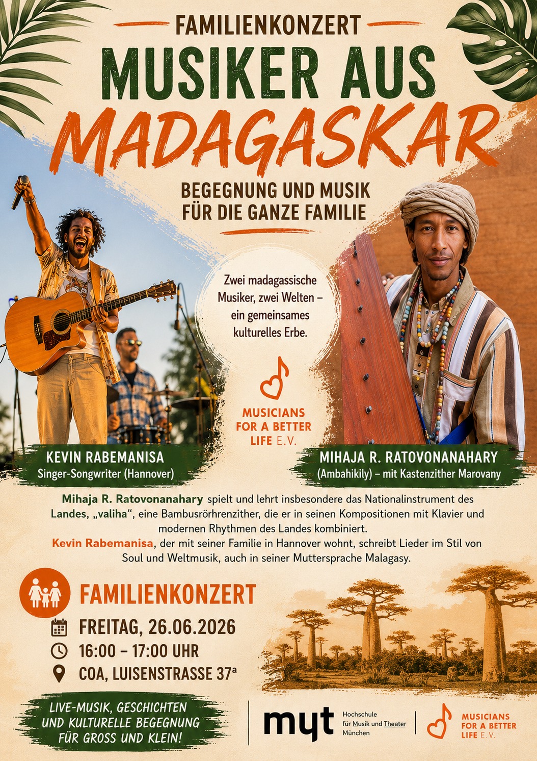 Familienkonzert mit Musiker aus Madagaskar